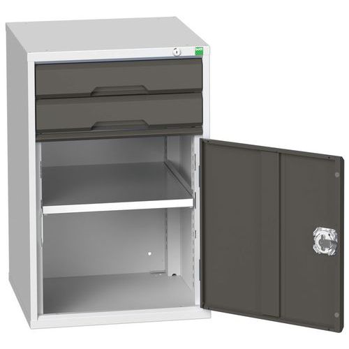 Dílenské zásuvkové skříně Bott Verso, výška 80 cm, 2 zásuvky, 1 skříňka