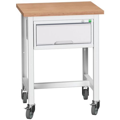 Mobilní dílenské stoly Bott Verso Storage se zásuvkou, šířka 70 cm, multiplex/linoleum