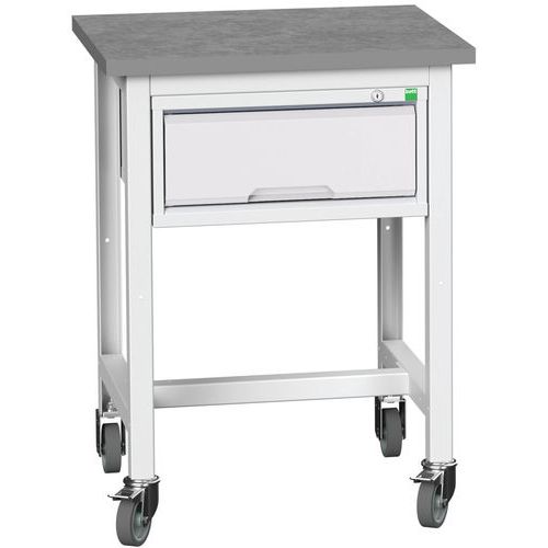 Mobilní dílenské stoly Bott Verso Storage se zásuvkou, šířka 70 cm, multiplex/linoleum