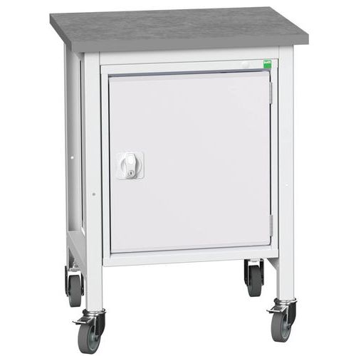 Mobilní dílenské stoly Bott Verso Storage se skříňkou, šířka 70 cm, multiplex/linoleum