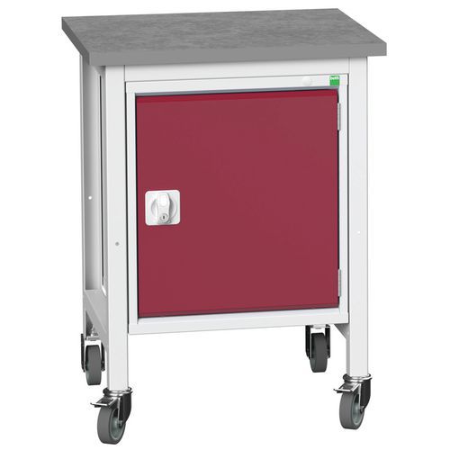Mobilní dílenské stoly Bott Verso Storage se skříňkou, šířka 70 cm, multiplex/linoleum