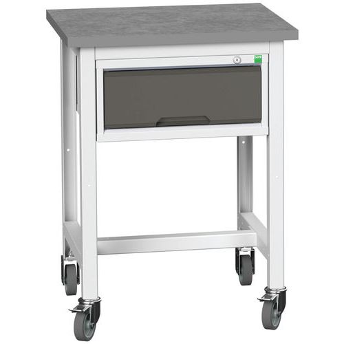 Mobilní dílenské stoly Bott Verso Storage se zásuvkou, šířka 70 cm, multiplex/linoleum