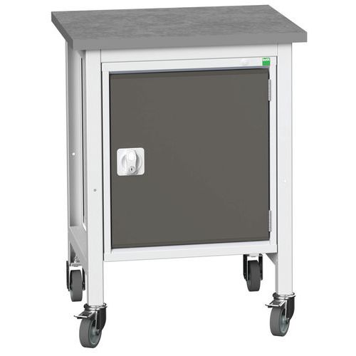 Mobilní dílenské stoly Bott Verso Storage se skříňkou, šířka 70 cm, multiplex/linoleum