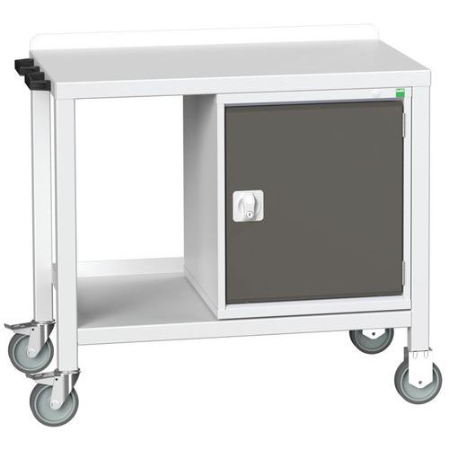 Mobilní dílenské stoly Bott Verso Weld se skříňkou, šířka 100 cm, multiplex/ocel