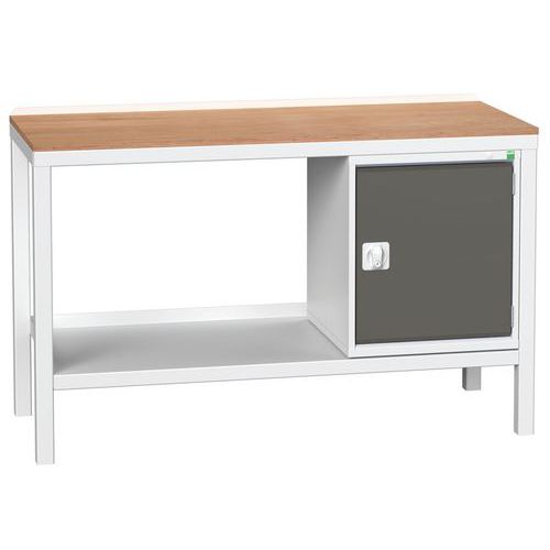 Dílenské stoly Bott Verso Weld se skříňkou, šířka 100 a 150 cm, multiplex/ocel
