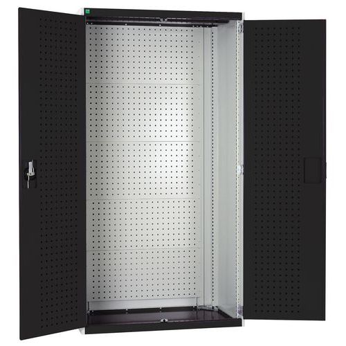 Dílenské skříně s perfo panely pro držáky na nářadí/nářadí