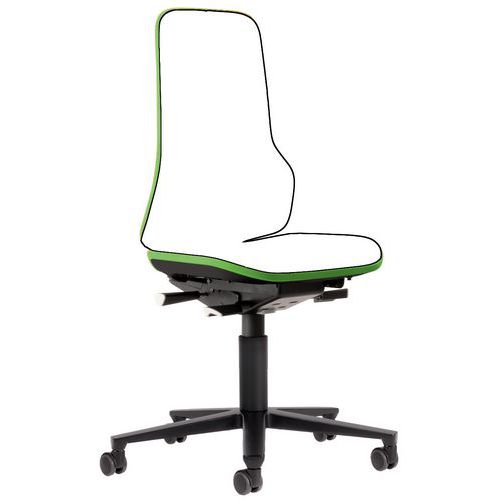Rámy pracovních antistatických ESD židlí Neon Bimos 9573E na kolečkách