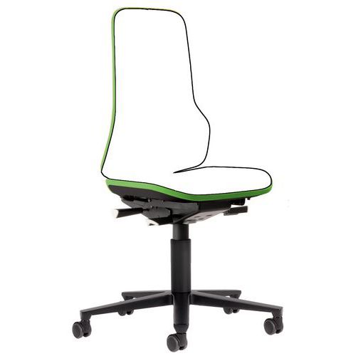 Rámy pracovních antistatických ESD židlí Neon Bimos 9573E na kolečkách