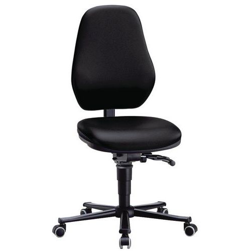 Pracovní laboratorní žídle Bimos Basic 9133, 9134 a 9138 s kolečky, bez podnožky, černá