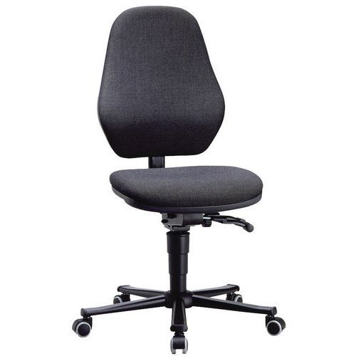 Pracovní laboratorní žídle Bimos Basic 9133, 9134 a 9138 s kolečky, bez podnožky, černá