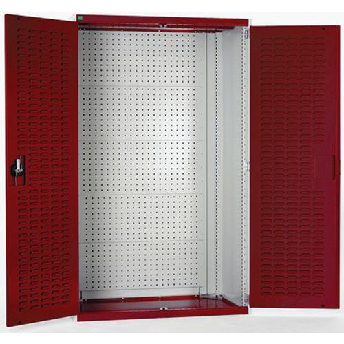 Dílenské skříně s perfo panely pro držáky na nářadí/boxy