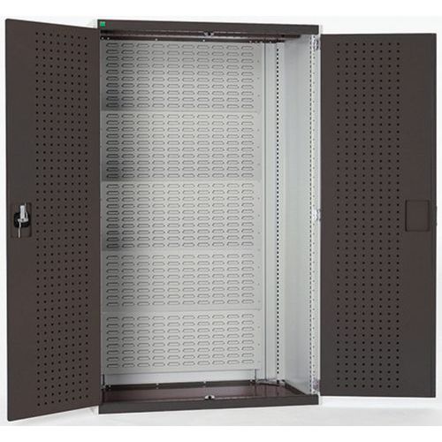 Dílenské skříně s perfo panely pro držáky na boxy/nářadí