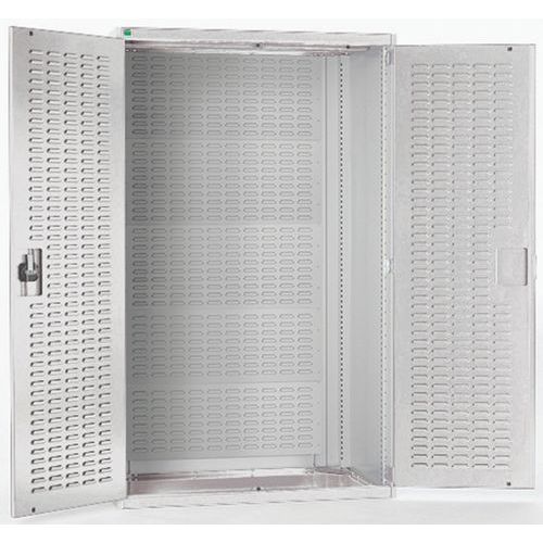 Dílenské skříně s perfo panely pro držáky na boxy/boxy