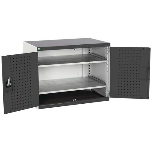 Dílenské skříně Bott Cubio, perfo dveře, výška 80 cm