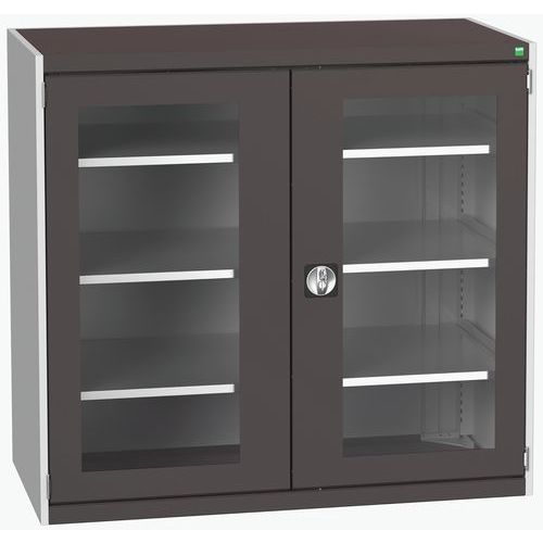 Dílenské skříně s průhlednými dveřmi Bott Cubio, výška 120 cm