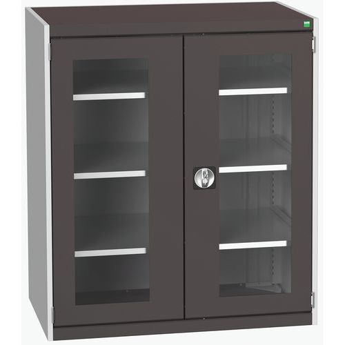 Dílenské skříně s průhlednými dveřmi Bott Cubio, výška 120 cm