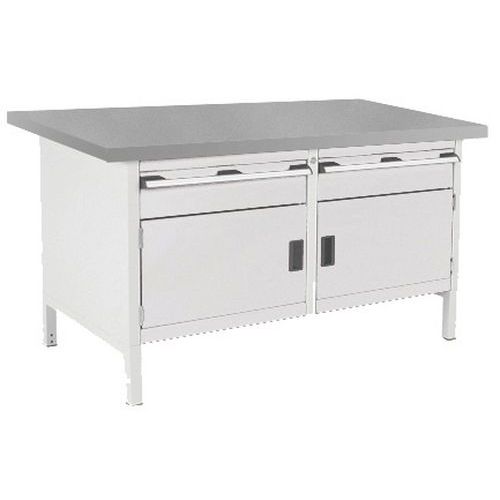 Dílenský stůl Bott Cubio Storage, 84 x 150 x 75 cm, 2 skříňky, 2 zásuvky, linoleum/multiplex