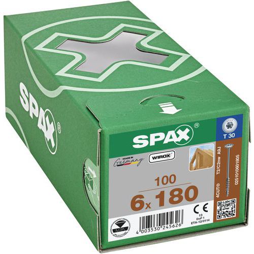 Vruty do dřeva s plochou hlavou Spax TX ø 6 mm