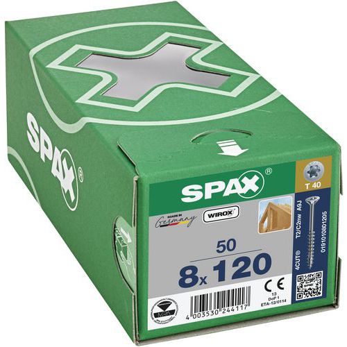 Vruty do dřeva se zapuštěnou hlavou Spax TX ø 8 mm