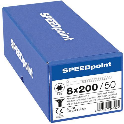 Vruty do dřeva se zapuštěnou hlavou Speedpoint TX ø 8 mm