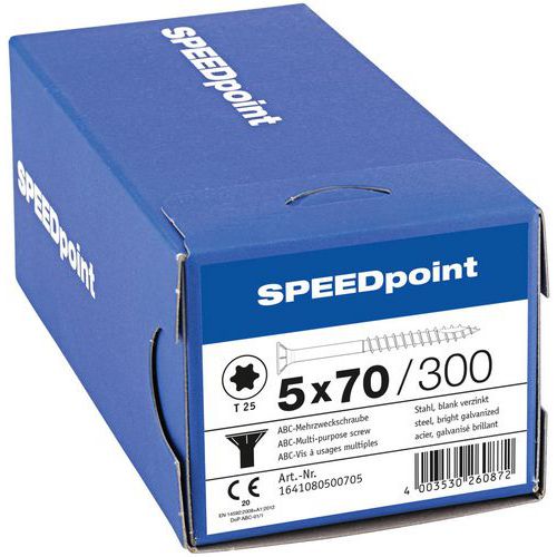 Víceúčelové šrouby se zapuštěnou hlavou Speedpoint TX ø 4,5 - 5 mm