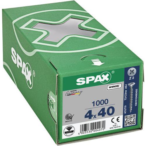 Víceúčelové šrouby se zapuštěnou hlavou Spax PZ ø 4 mm, 40 mm