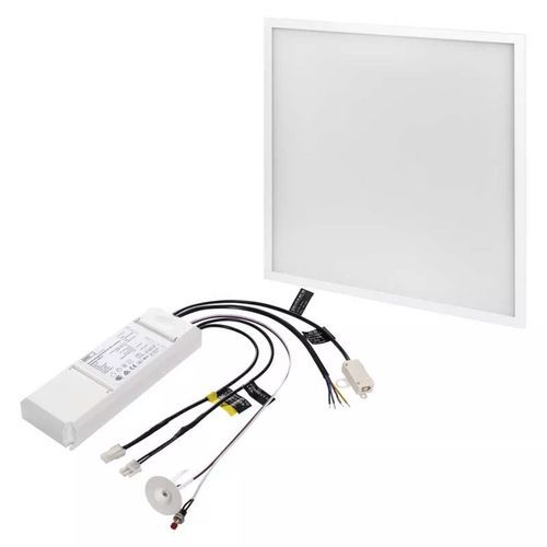 LED panel 60×60, čtvercový vestavný bílý, 40W neutrální bílá, UGR, Emergency