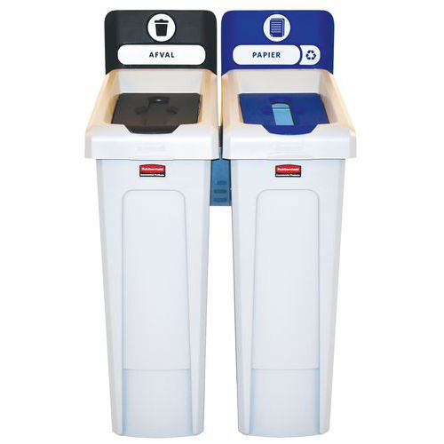 Recyklační stanice Slim Jim 174 l – etiketa NL – Rubbermaid