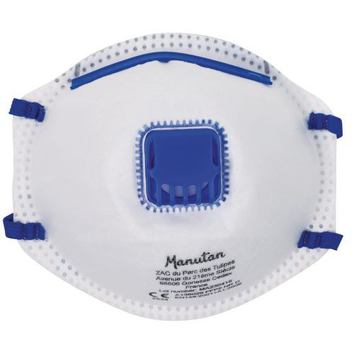 Respirátor Manutan Expert s ventilkem, stupeň ochrany FFP2, 10 ks Respirátor Manutan Expert s ventilkem, stupeň ochrany FFP2, 10 ks