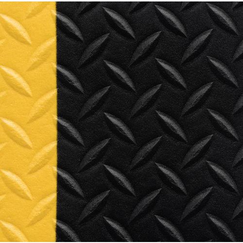 Protiúnavové průmyslové rohože Sof-Tred™ s diamantovým povrchem, černá/žlutá, šířka 90 cm