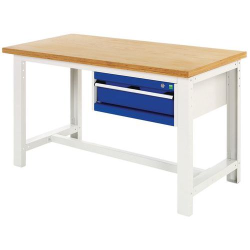 Pracovní stoly Bott Cubio, multiplex, 1 zásuvka, šířka 150 cm