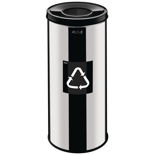 Kovové odpadkové koše Prestige EKO na tříděný odpad, objem 45 l