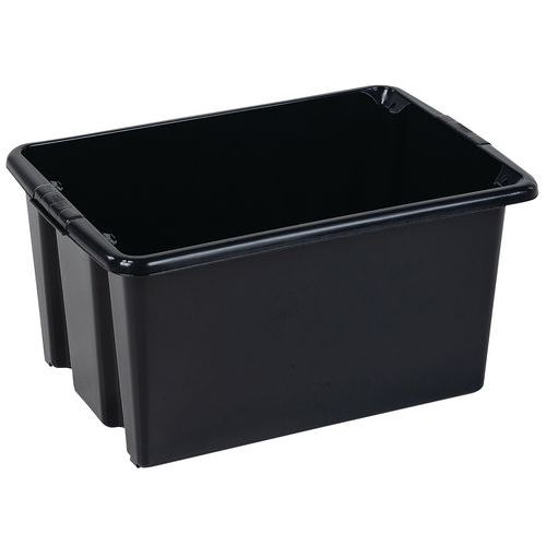 Plastové úložné boxy Manutan Expert, černé