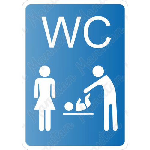 WC ženy přebalovací pult, plast 105 x 148 x 0,5 mm A6