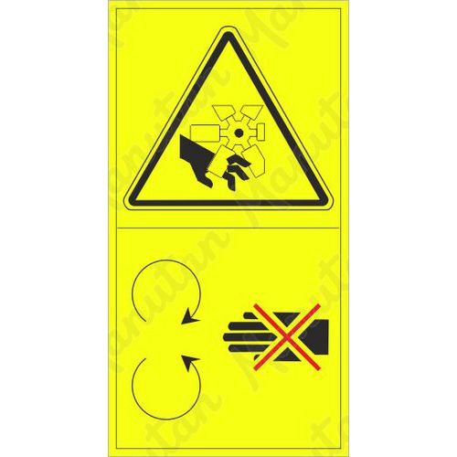 Výstražné tabulky - Výstraha nebezpečí useknutí prstů nebo ruky