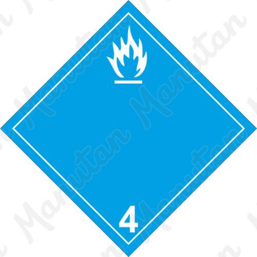 Výstražné ADR tabulky - Nebezpečí vyvíjení hořlavého plynu při styku s vodou 4.3 B