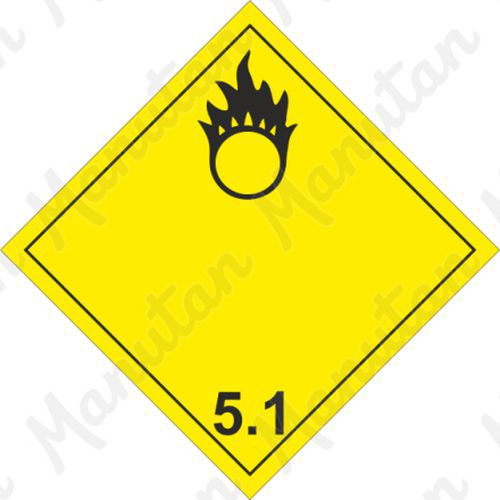 Výstražné ADR tabulky - Látky podporující hoření č. 5.1