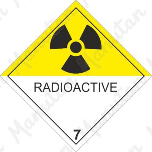 Výstražné ADR tabulky - Radioaktivní látka č. 7D