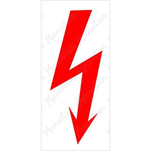 Výstražné tabulky - Blesk značení na elektrický sloup