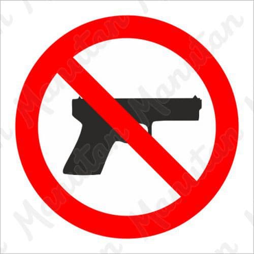 Zákazové tabulky - Zákaz vstupu se zbraní