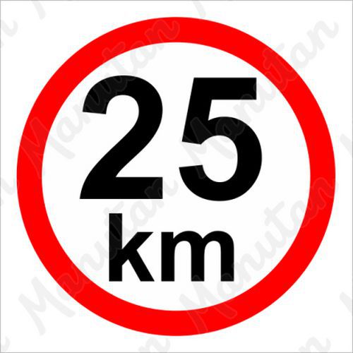Příkazové tabulky - Omezení rychlosti 25 km/h