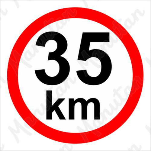 Příkazové tabulky - Omezení rychlosti 35 km/h