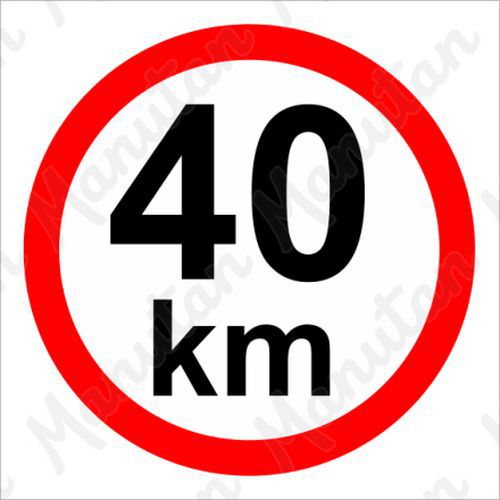 Příkazové tabulky - Omezení rychlosti 40 km/h
