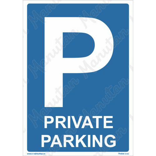 Private parking, samolepka 210 x 297 x 0,1 mm A4