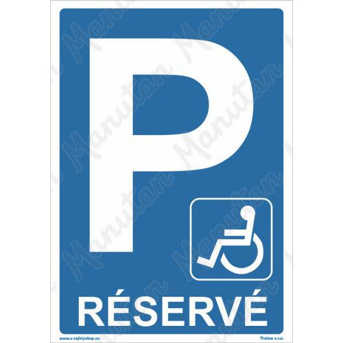 Parkování pro invalidy, plast 210 x 297 x 2 mm A4