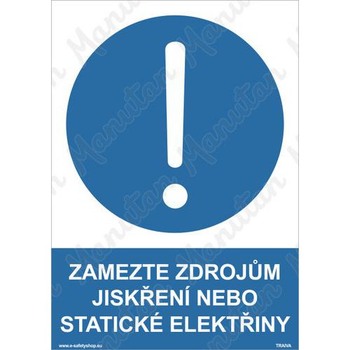 Zamezte zdrojům jiskření nebo statické elektřiny, plast 210 x 297 x 0,5 mm A4