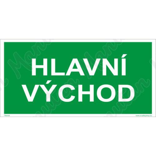 Tabulky bezpečí, fotoluminiscenční - Hlavní východ