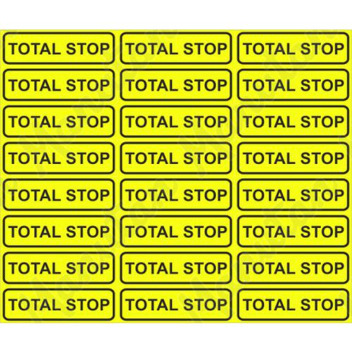 Výstražné tabulky - Total stop - Stop tlačítko
