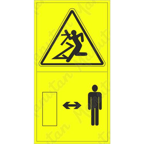 Výstražné tabulky - Výstraha možnost zásahu letícím objektem celá osoba