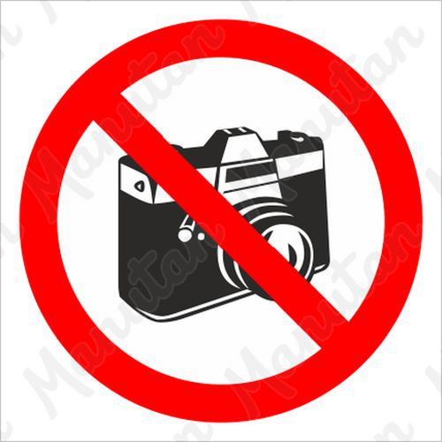 Zákaz fotografování, samolepka 92 x 92 x 0,1 mm